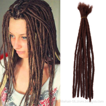 High Quality 10Strands/Pack Hip-Hop Style Brown Women Men's Dread Reggae Handmade locks Hair Synthetic Dreadlocks Extensions